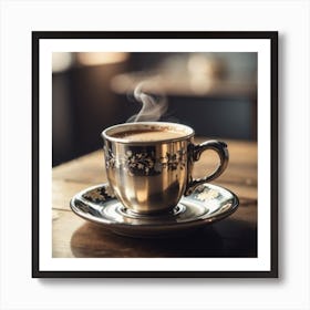 Coffee Cup With Steam Art Print