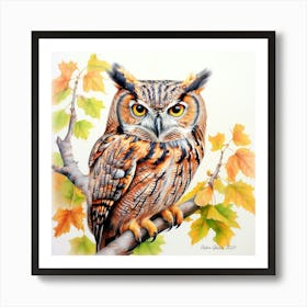 Owl by Peter Ghetu 2024 Art Print