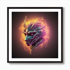 Neon Dragon Art Print