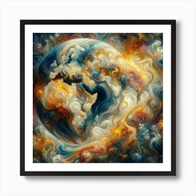 Earth In Space 1 Art Print