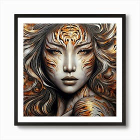 Tiger Woman 3 Art Print