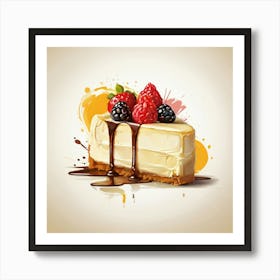 Slice Of Cheesecake Art Print