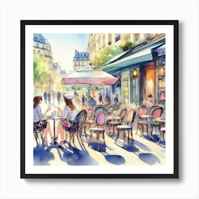 Paris Cafe Art Print