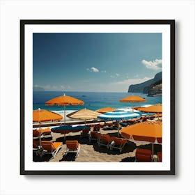 Default Beach Umbrellas Positano Art 1 1 Art Print