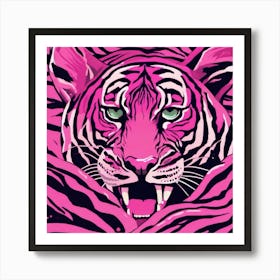 Pinktiger 4 Art Print