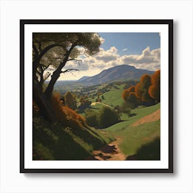 Valley In Autumn Art Print