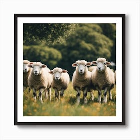 Sheep In A Field 4 Art Print