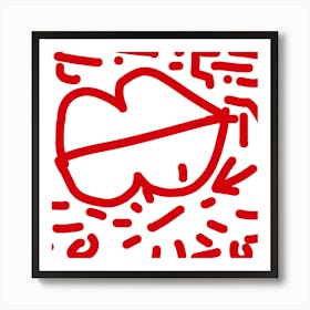 Kissing Lips Art Print