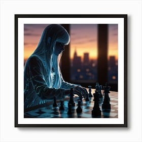 Ghost Chess Game Art Print