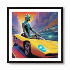 Futuristic Car 34 Art Print