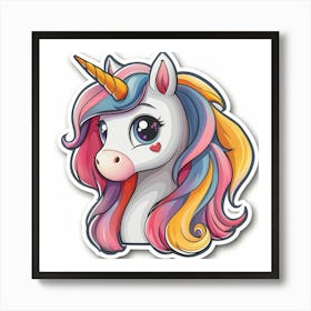 Unicorn Sticker 33 Art Print