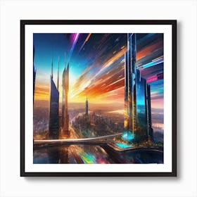 Futuristic Cityscape 88 Art Print