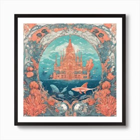 Underwater Castle Art Print