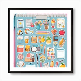 Office Supplies Art Print