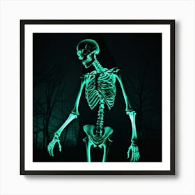 Glow In The Dark Skeleton 2 Art Print