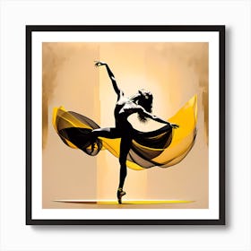 Ballerina Silhouette Art Print