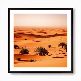 Desert Landscape In The Sahara Art Print
