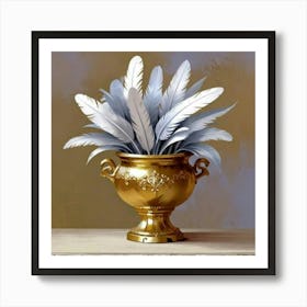 Feathers In A Vase Art Print