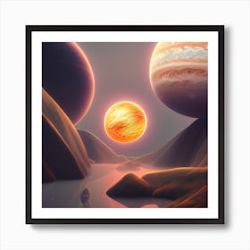 Planets In Space Art Print