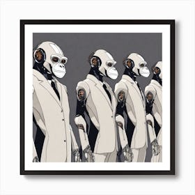 Apes In Suits Art Print