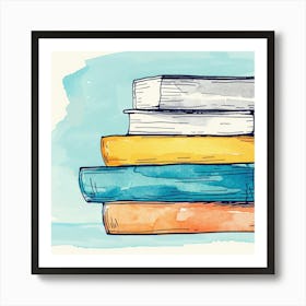 Stack Of Books Art Print