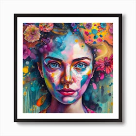 Title Vivid Veil Art Print