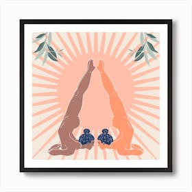 Ganda Bherundasana Square Art Print