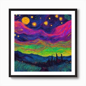 A Starry Night by Van Gogh Art Print