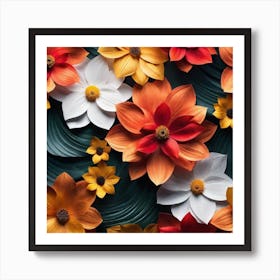 Paper Flowers 5 Art Print