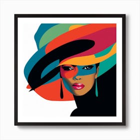 Woman In A Hat 45 Art Print