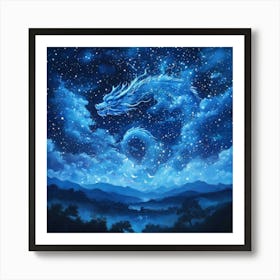 Dragon In The Sky Art Poster