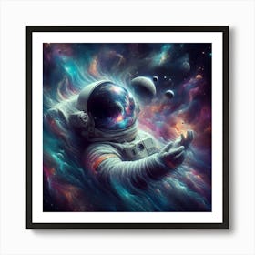 Astronaut In Space 2 Art Print