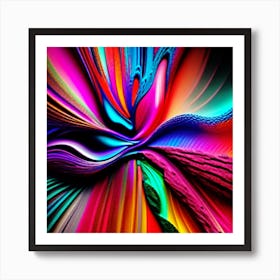 Abstract Hues Art Print