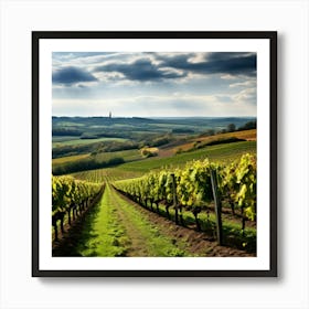 Countryside Wine Heaven Vine Green Nature Rheinland Grape Grower Eifel Spring Vinery Blan (8) Art Print