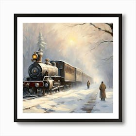 Train In The Snow Art Print