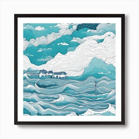 House On The Sea Art Print