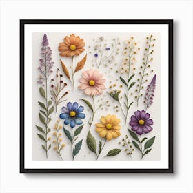 Pastel Blooms 1 Art Print