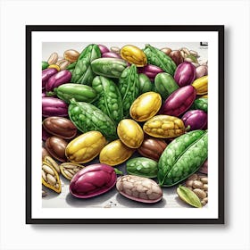 Peas And Beans 1 Art Print