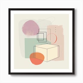 Abstract Minimalistic Geometric Contemporary Boho 10 Art Print