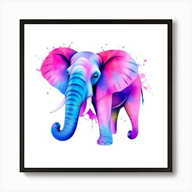 Colorful Elephant Art Print