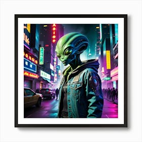 Alien In The City 5 Art Print