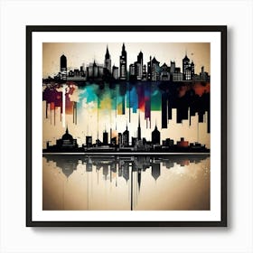 City Skyline 17 Art Print