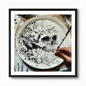 Skull Plate Art Print