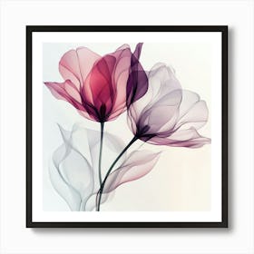 Pastel X Ray Icm Flowers 16 1 Art Print