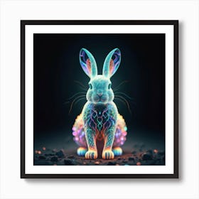 Rabbit In The Dark Art Print