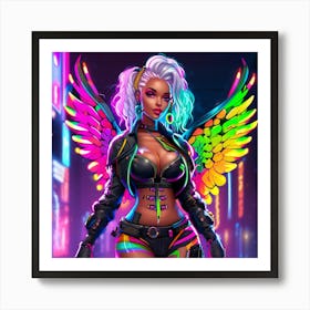 Neon Angel 45 Art Print