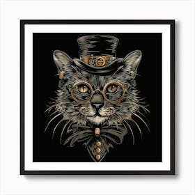 Steampunk Cat Poster