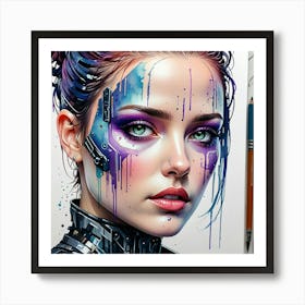 Futuristic Girl 3 Art Print