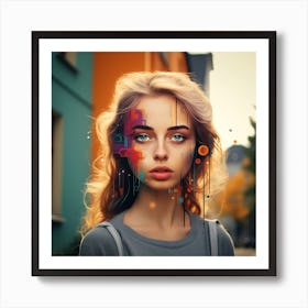 Digital Art Girl Portrait Art Print
