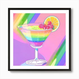 Rainbow Cocktail 4 Art Print